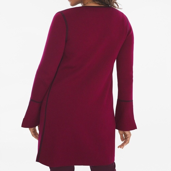 Chico’s Solid Reversible Cardigan Size 2 - Picture 2 of 5